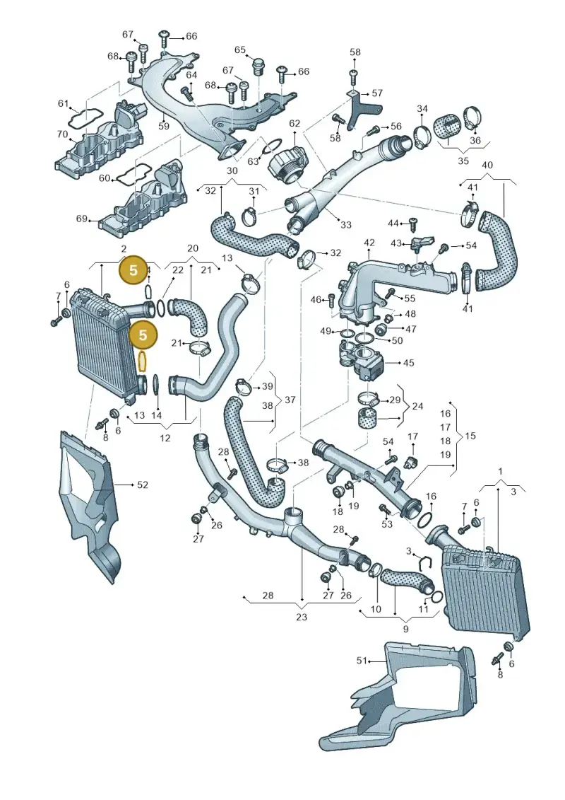 1K0145769C — Audi Q7 qu. 3.0 TDI (2009-2015) diagram 493145470, position 5