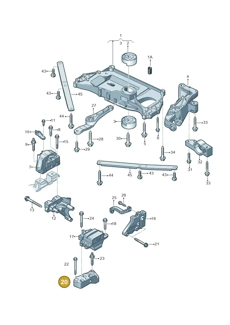 1K0199117AN — Audi A3 Sportback (2008-2013) diagram 642199110, position 20