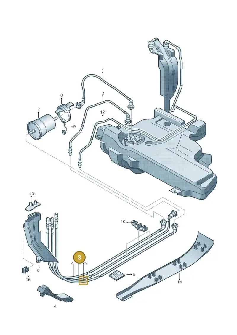1K0200059BC — Audi A3 Sportback (2008-2013) diagram 412201200, position 3