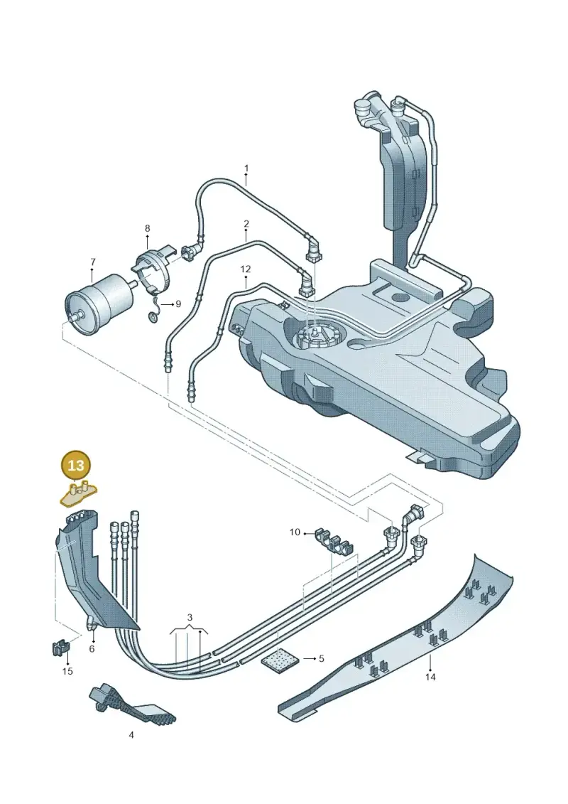 1K0201970 — Audi A3/S3/quattro (2005-2007) diagram 412201200, position 13