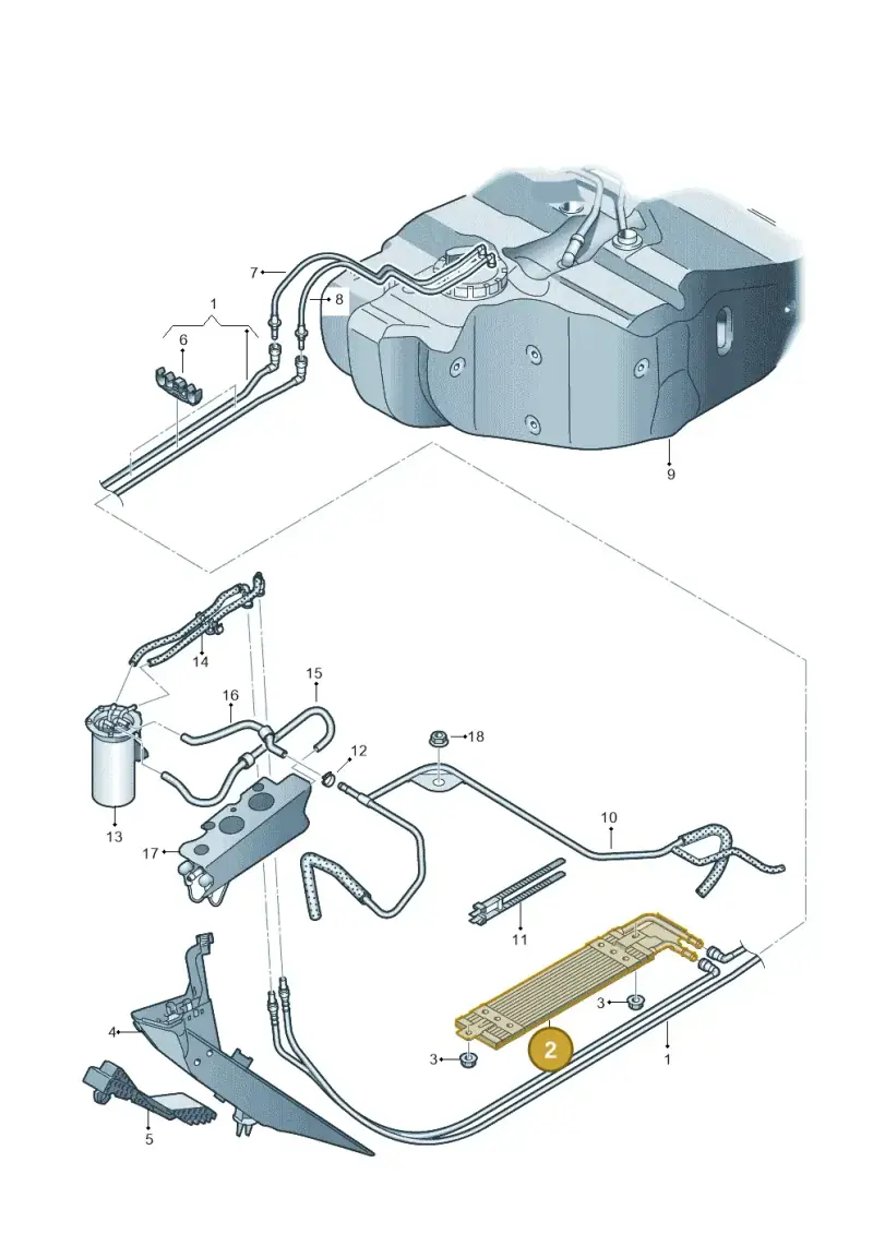 1K0203491D — Audi A3 Sportback (2008-2013) diagram 642201270, position 2