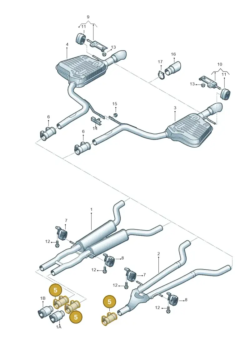 1K0253141F — Audi A6 QU.ALLROAD     07> (2006-) diagram 448253900, position 5