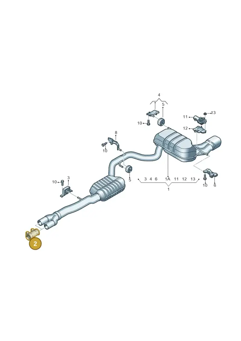 1K0253141H — Audi RSQ3 qu. 2.5 (2013-2018) diagram 764253950, position 2