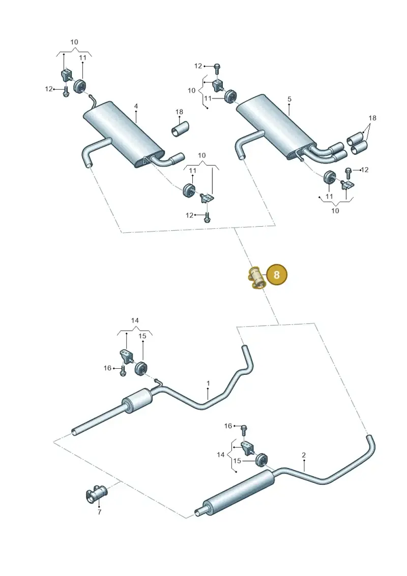 1K0253141L — Audi A3 Sportback (2016-2020) diagram 890253800, position 8