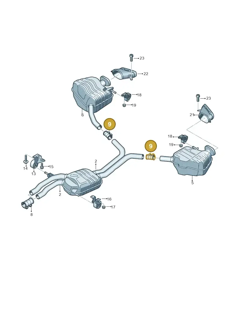 1K0253141N — Audi A7 Sportback (2014-2018) diagram 788253860, position 9