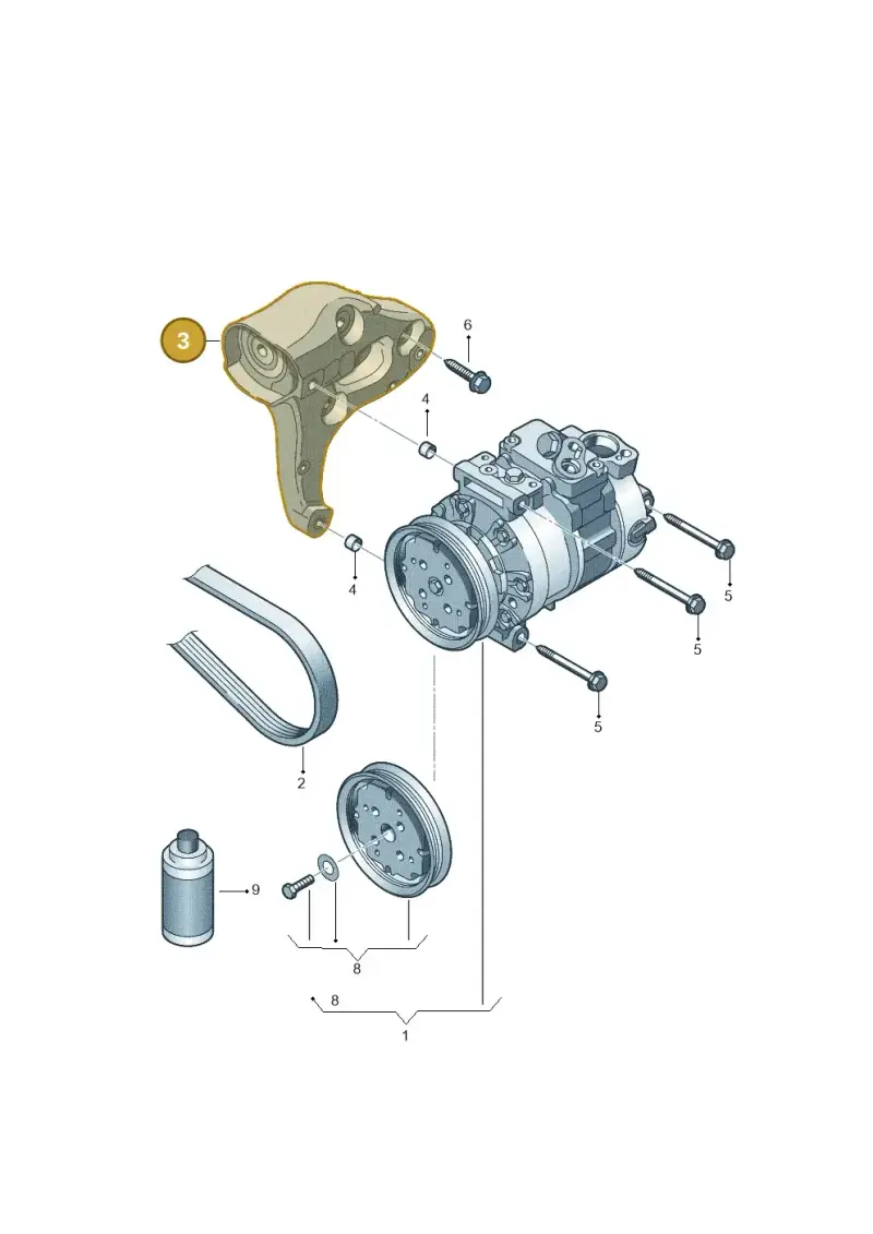 1K0260885B — Audi A3 Sportback (2008-2013) diagram 409260100, position 3