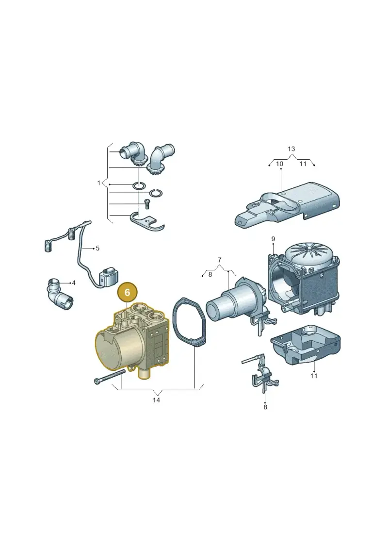 1K0261141 — Audi A3 Sportback (2008-2013) diagram 409819710, position 6