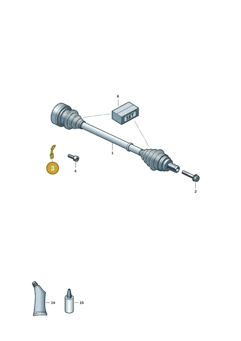 1K0407357C — Audi A5 Limo 2.0 (2024-) diagram 8wk501000, position 3