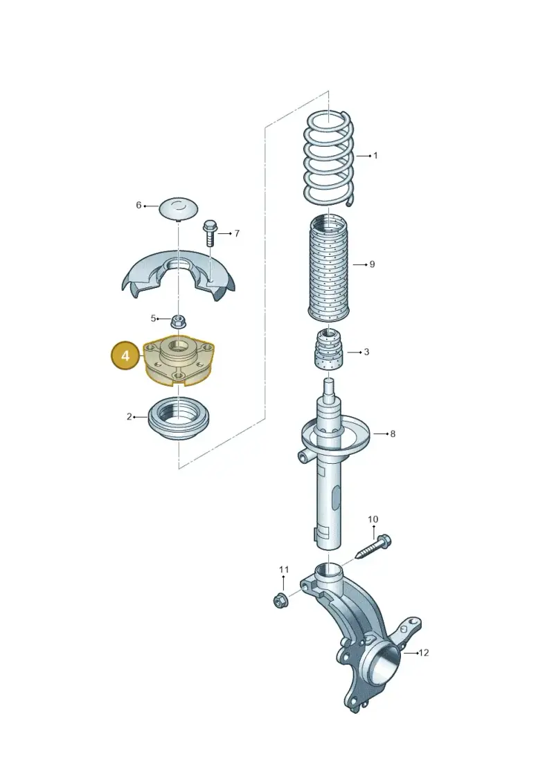 1K0412331C — Audi TTRS Plus Coupe (2009-2014) diagram 253411100, position 4
