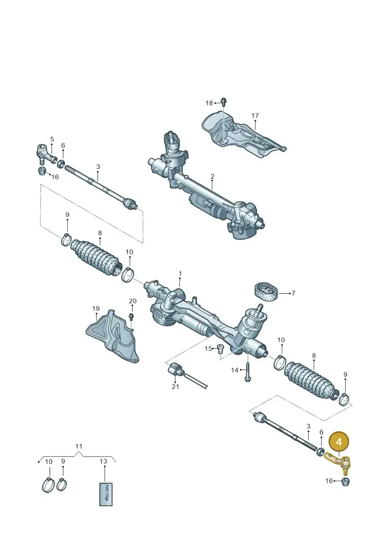 1K0423811J — Audi A3 Sportback (2016-2020) diagram 890423000, position 4