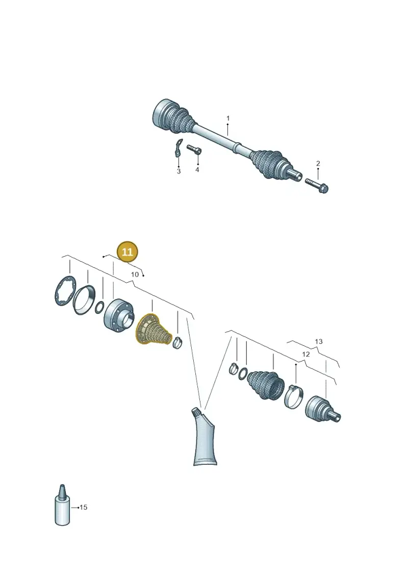 1K0498103 — Audi RS3 Limousine (2017-2020) diagram 898501100, position 11
