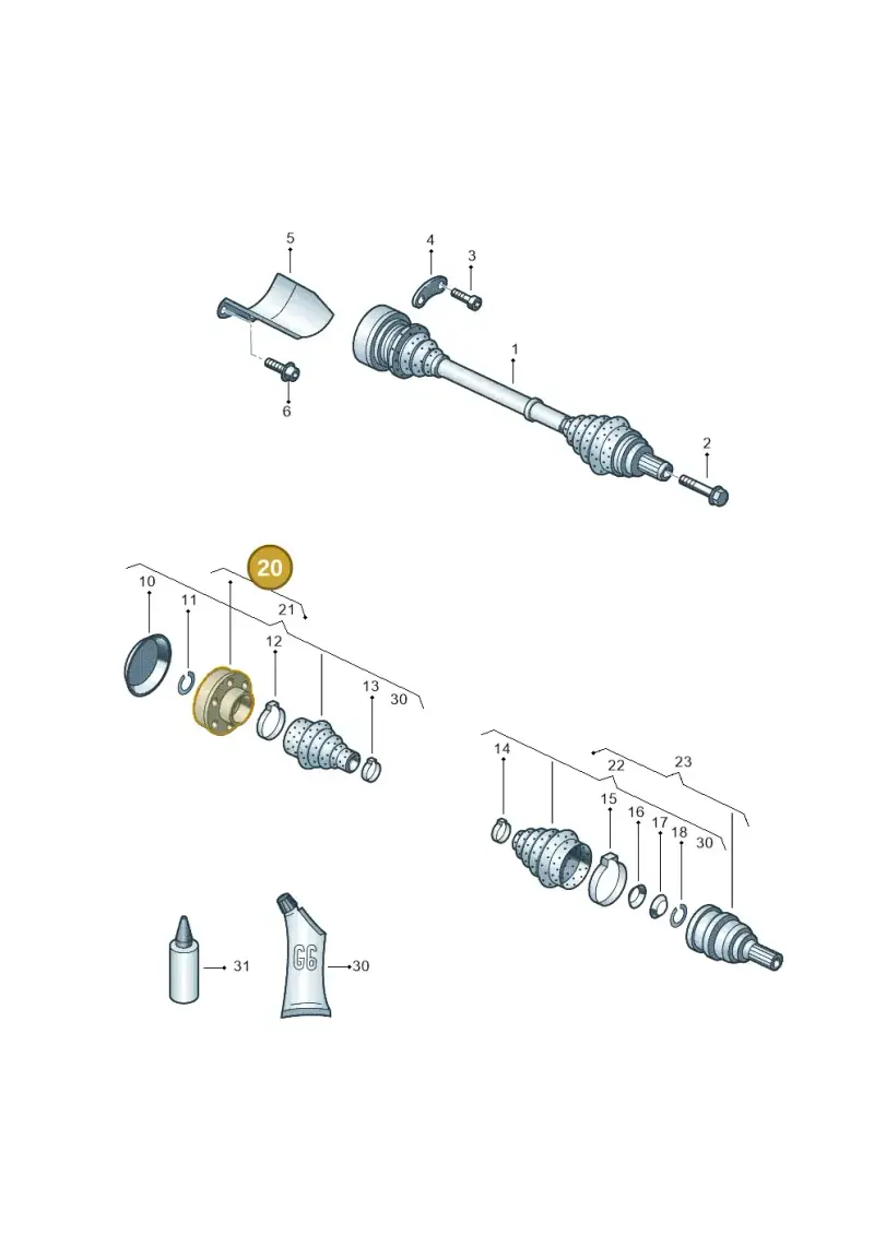 1K0498103M — Audi A3 Cab. 1.4 (2013-2016) diagram 459407340, position 20