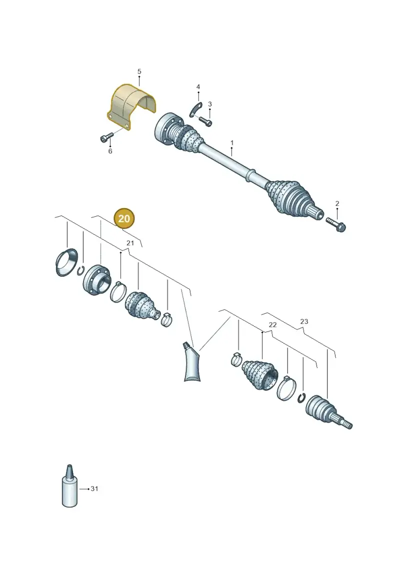 1K0498103M — Audi Q3 2.0 TDI (2014-2019) diagram 850407200, position 20