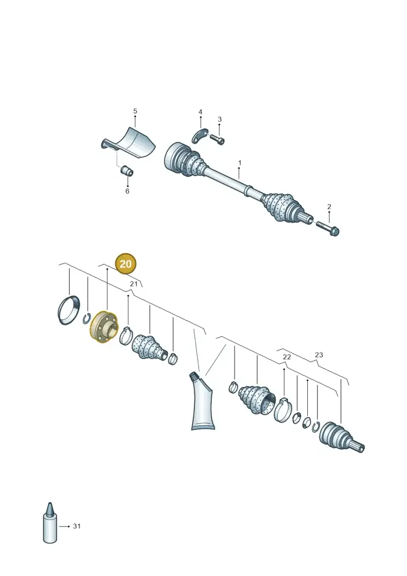 1K0498103M — Audi Q3 2.0 TDI (2014-2019) diagram 855407450, position 20