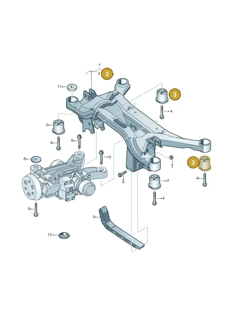 1K0505145K — Audi RS3 Sportback (2011-2012) diagram 460505050, position 3