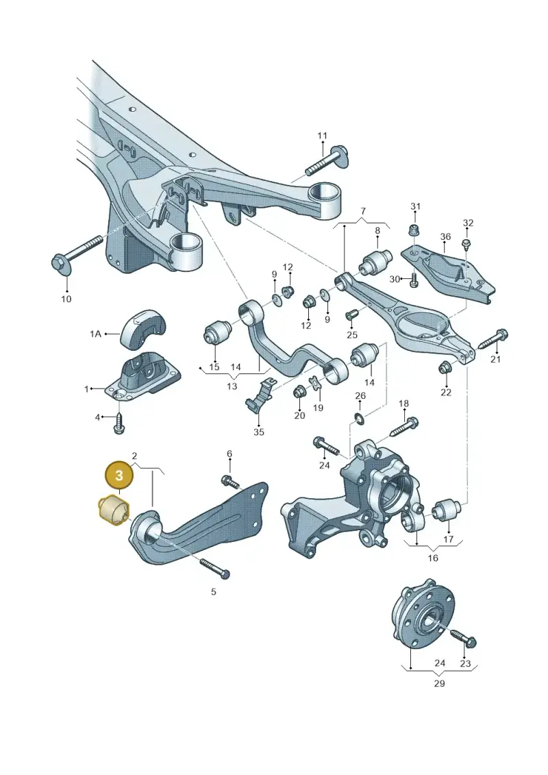 1K0505541D — Audi RS3 Sportback (2011-2012) diagram 646505300, position 3