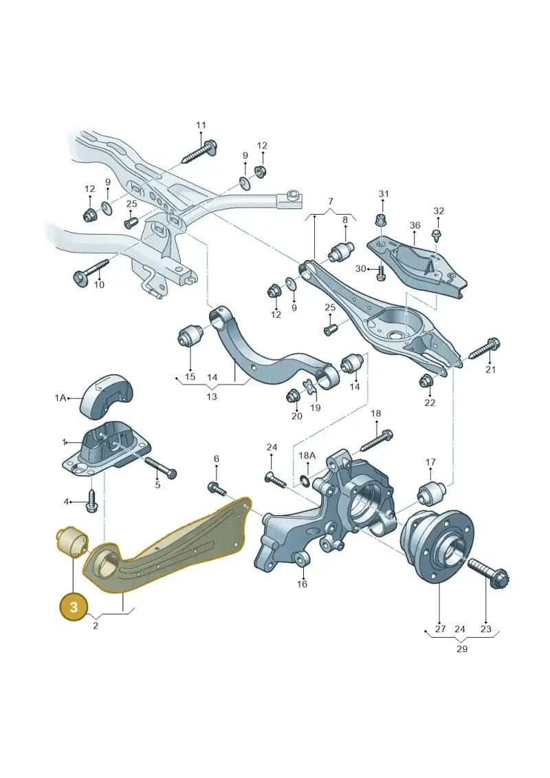 1K0505541D — Audi A1 Sportback (2014-2018) diagram 745505300, position 3