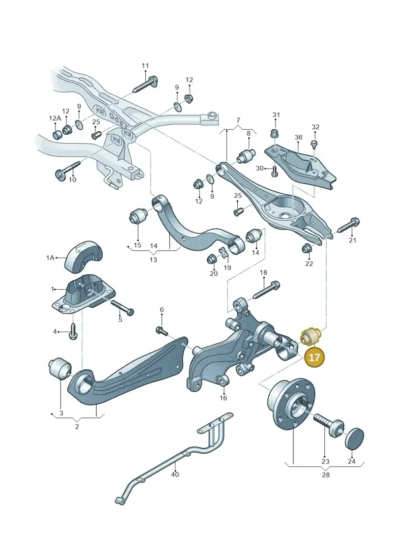 1K0505553A — Audi A3 Sportback (2016-2020) diagram 745505050, position 17