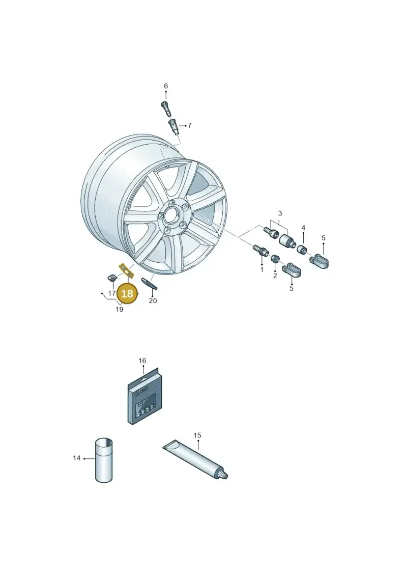 1K0601188A — Audi Q4 Sportback (2021-2022) diagram 745601200, position 18