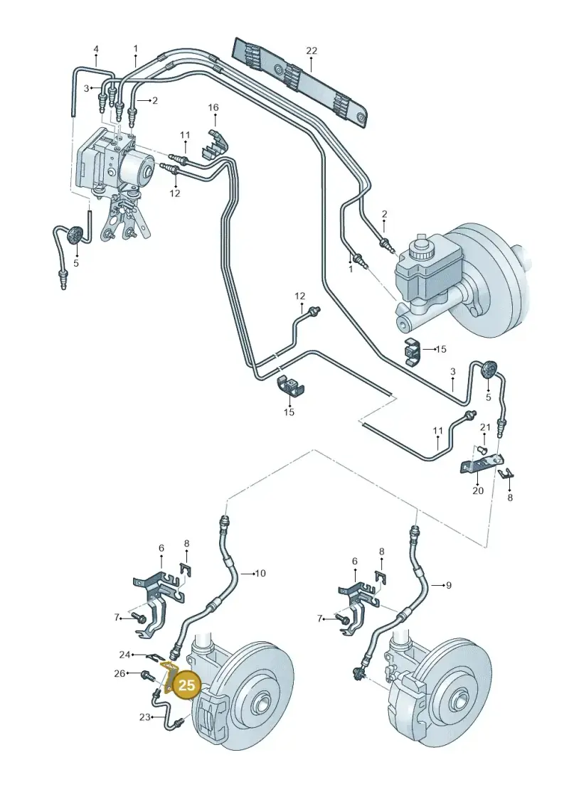 1K0611841A — Audi TTS Coupe 2.0 (2010-2014) diagram 609611200, position 25
