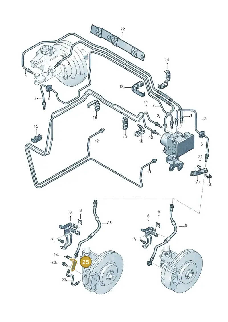 1K0611841A — Audi TTS Coupe 2.0 (2010-2014) diagram 609611250, position 25