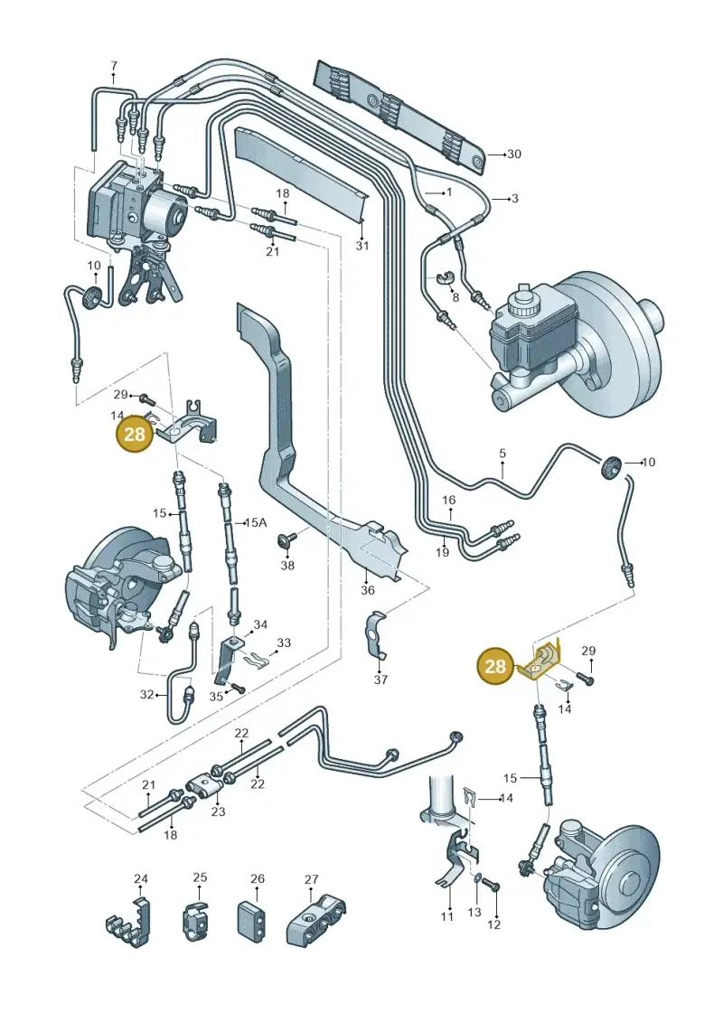 1K0611845B — Audi RS3 Sportback (2011-2012) diagram 412611200, position 28