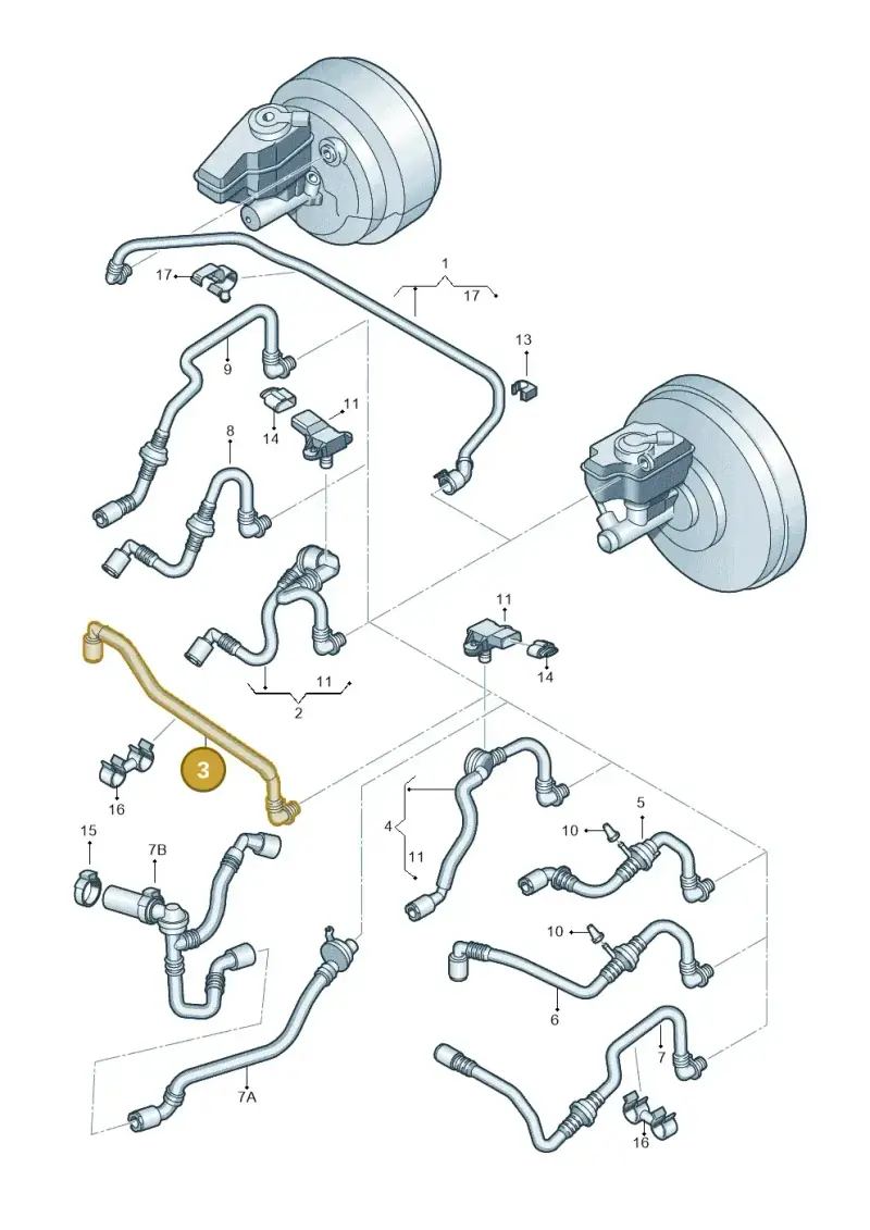 1K0612041FP — Audi A3 Sportback (2008-2013) diagram 412611700, position 3