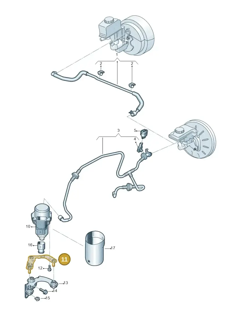 1K0612391Q — Audi A3 Sportback (2016-2020) diagram 745611800, position 11