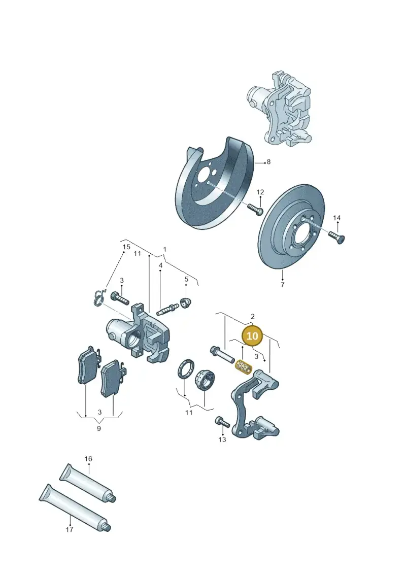 1K0698470 — Audi A1 Sportback (2014-2018) diagram 792615600, position 10