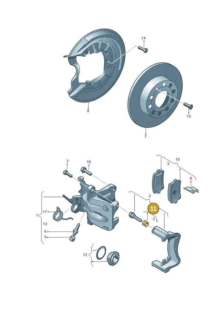 1K0698470A — Audi A1 sportback 1.0 (2018-) diagram 409615600, position 11