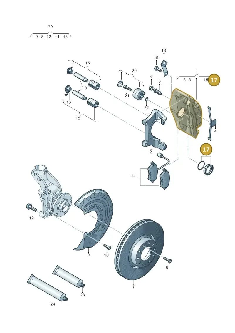 1K0698471A — Audi A3 Sportback (2008-2013) diagram 412615510, position 17
