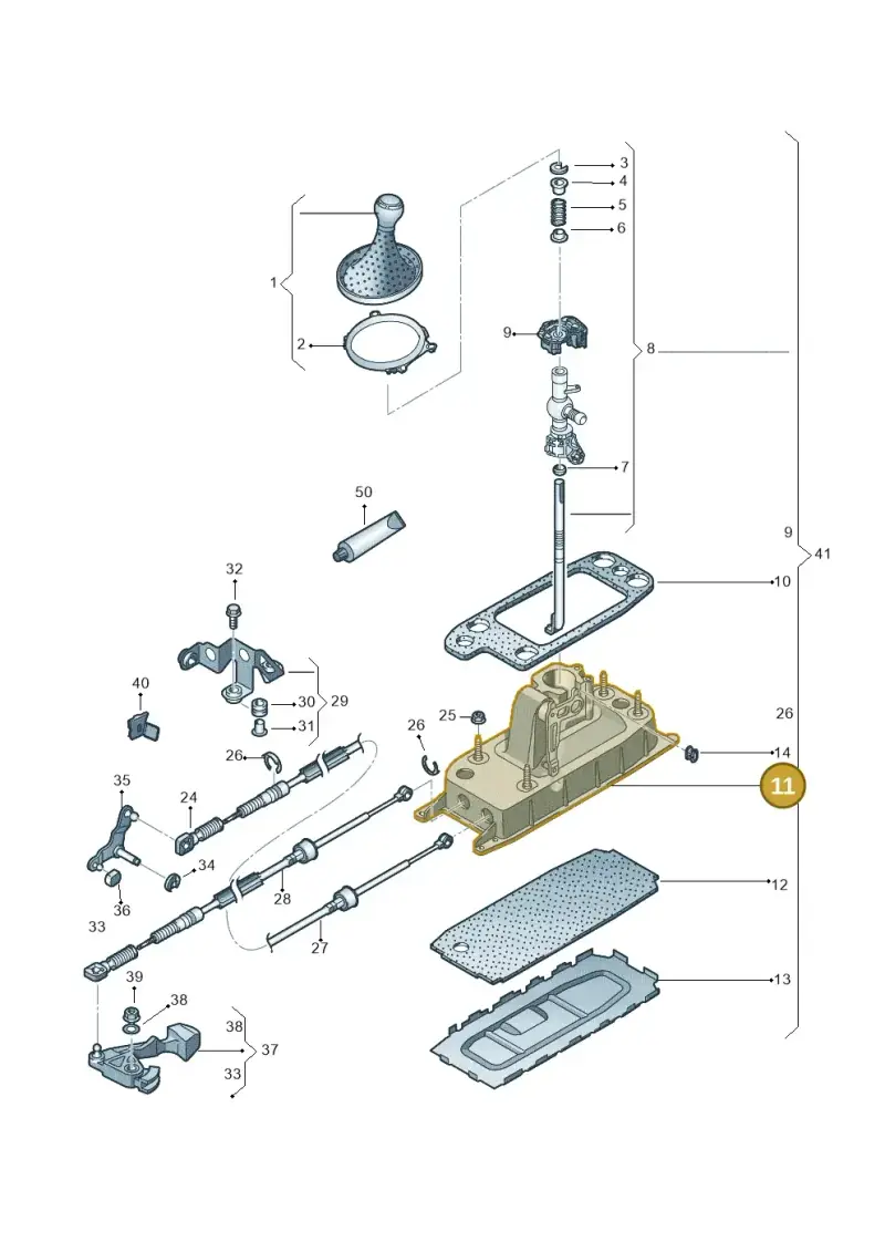 1K0711061B — Audi TTS Coupe 2.0 (2010-2014) diagram 707711400, position 11