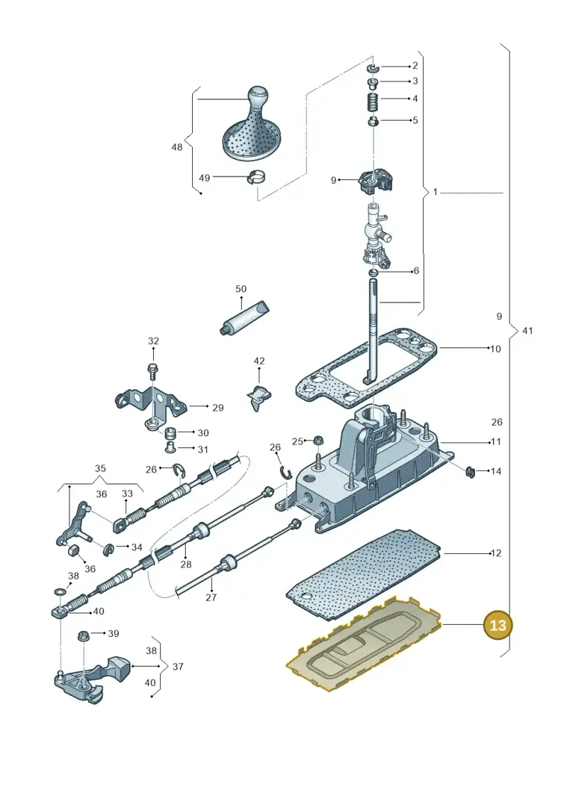 1K0711091A — Audi Q3 2.0 TDI (2014-2019) diagram 728711400, position 13