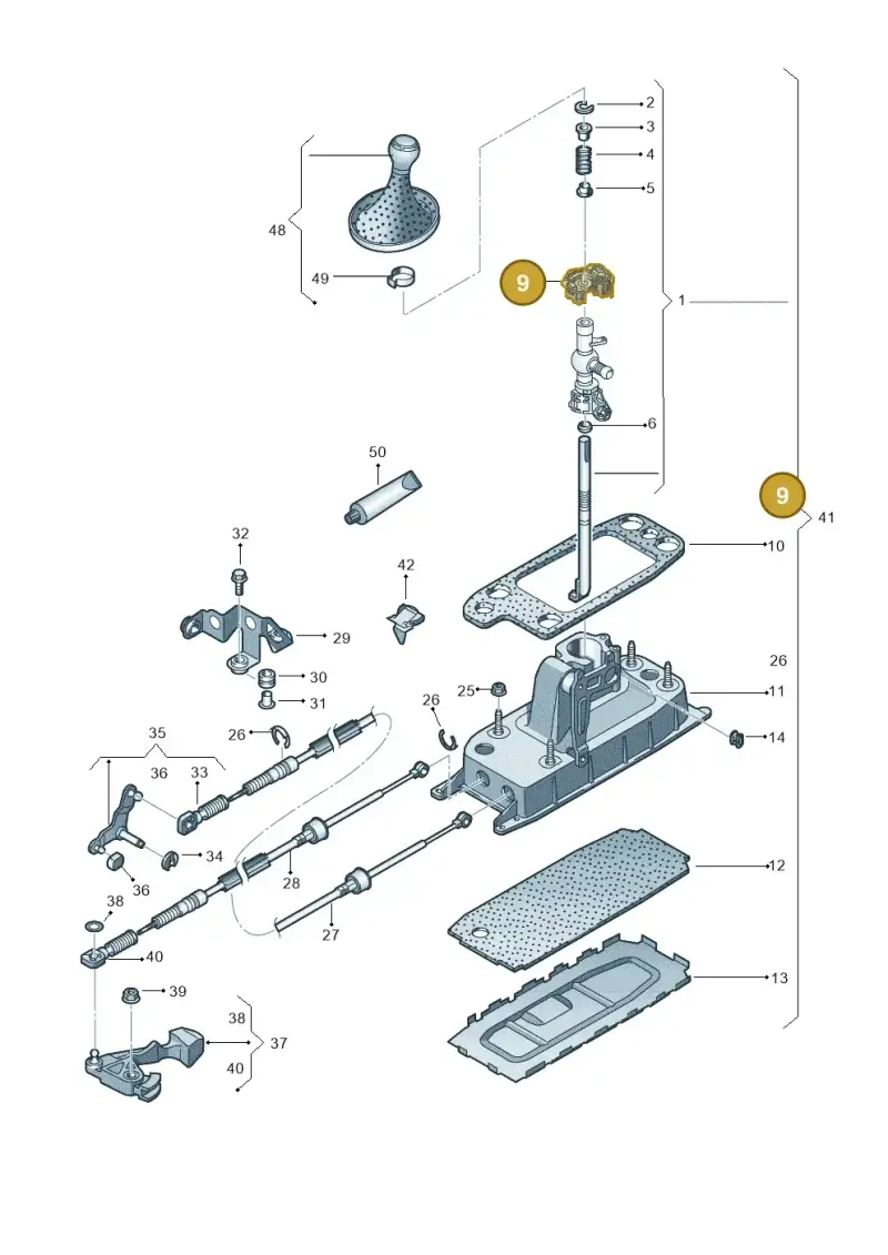 1K0711699A — Audi Q3 2.0 TDI (2014-2019) diagram 728711400, position 9