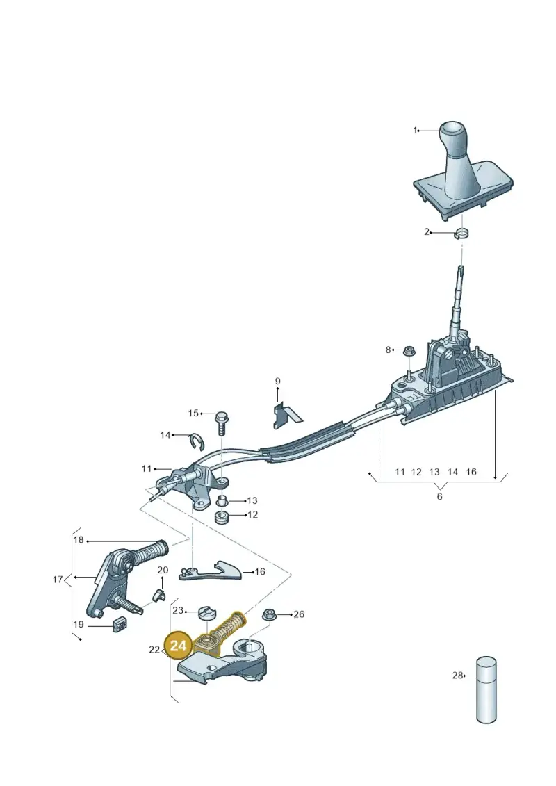 1K0711761D — Audi A3 Sportback (2019-2021) diagram 596711400, position 24