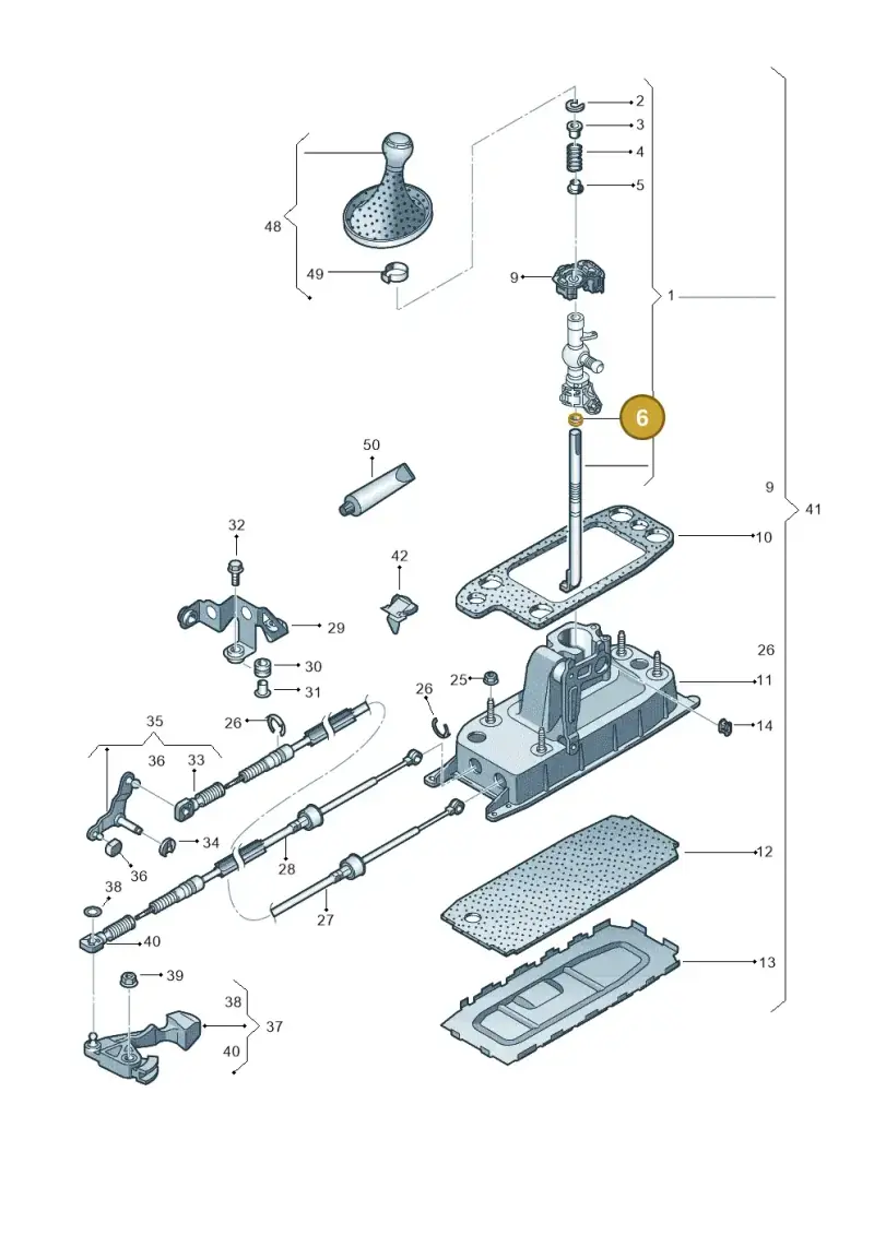 1K0711901 — Audi Q3 2.0 TDI (2014-2019) diagram 728711400, position 6