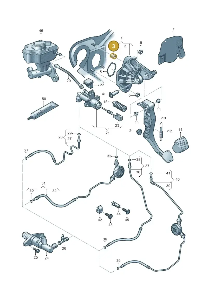1K0721389B — Audi A1 Sportback (2010-2015) diagram 708721250, position 3