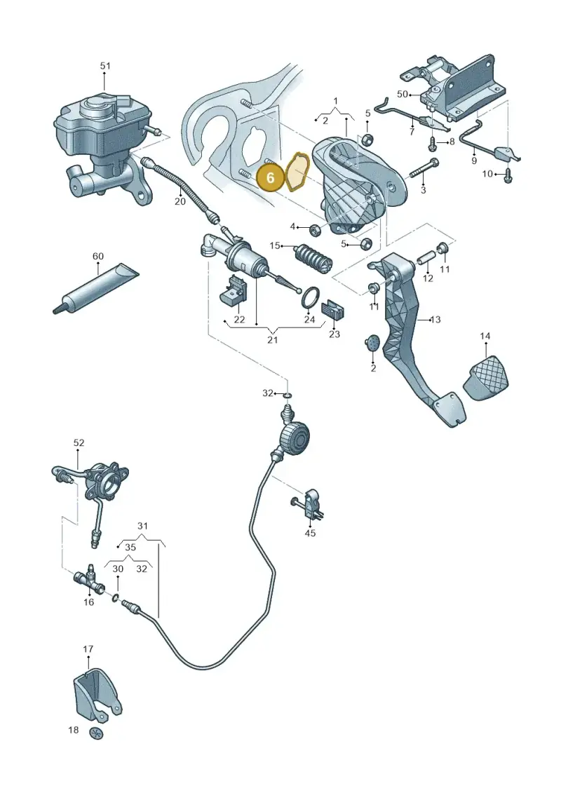 1K0721410C — Audi Q3 2.0 TDI (2014-2019) diagram 855721250, position 6