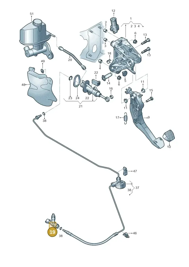 1K0721468D — Audi Q3 quattro (2018-2019) diagram 597721030, position 19