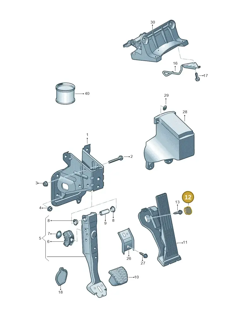 1K0721989 — Audi RSQ3 qu. 2.5 (2013-2018) diagram 764721600, position 12