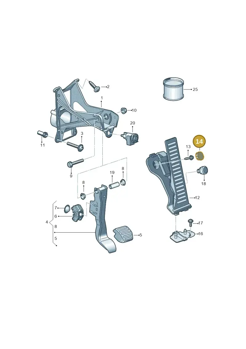 1K0721989 — Audi R8 Spyder (2015-2024) diagram 872721600, position 14