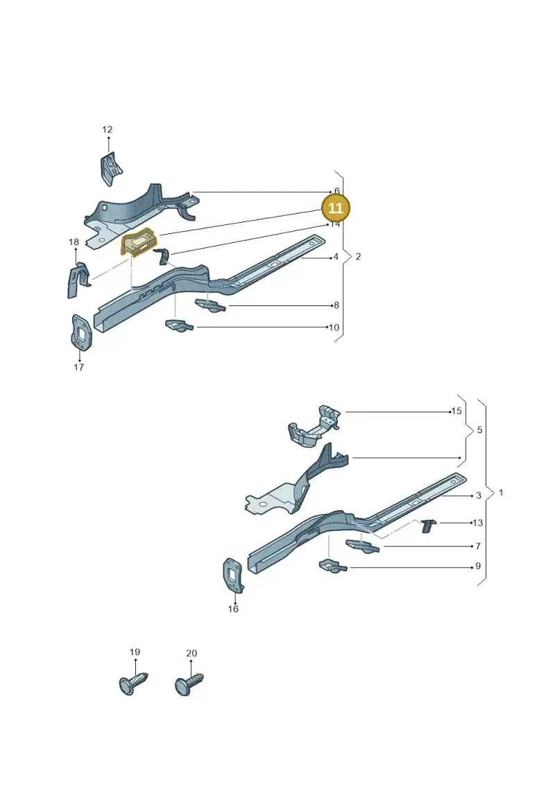 1K0802068 — Audi RS3 Sportback (2011-2012) diagram 412803000, position 11