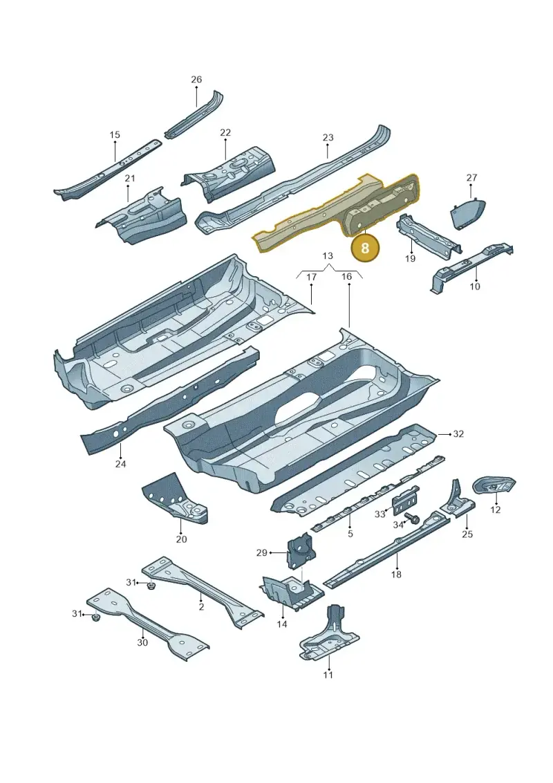 1K0802381C — Audi A3 Cab. 2.0 TDI (2007-2013) diagram 642803100, position 8