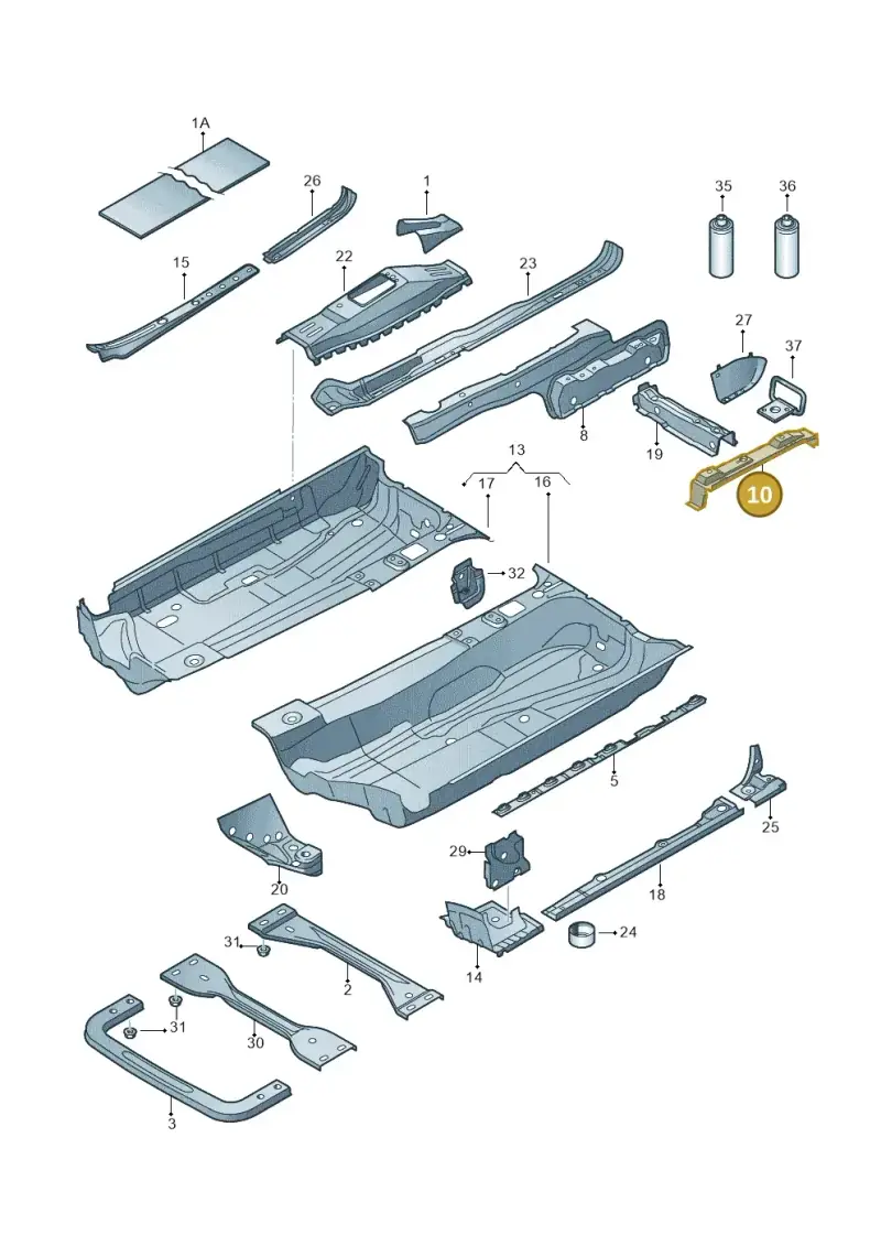 1K0802569B — Audi RS3 Sportback (2011-2012) diagram 409803100, position 10