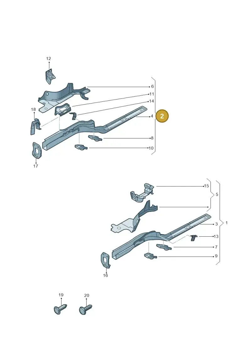 1K0803092M — Audi A3 Sportback (2008-2013) diagram 412803000, position 2