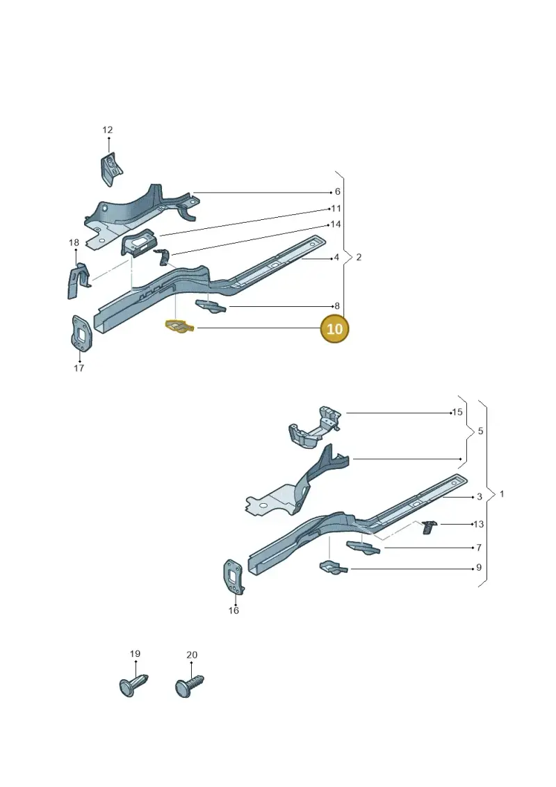 1K0803128A — Audi A3 Sportback (2008-2013) diagram 412803000, position 10