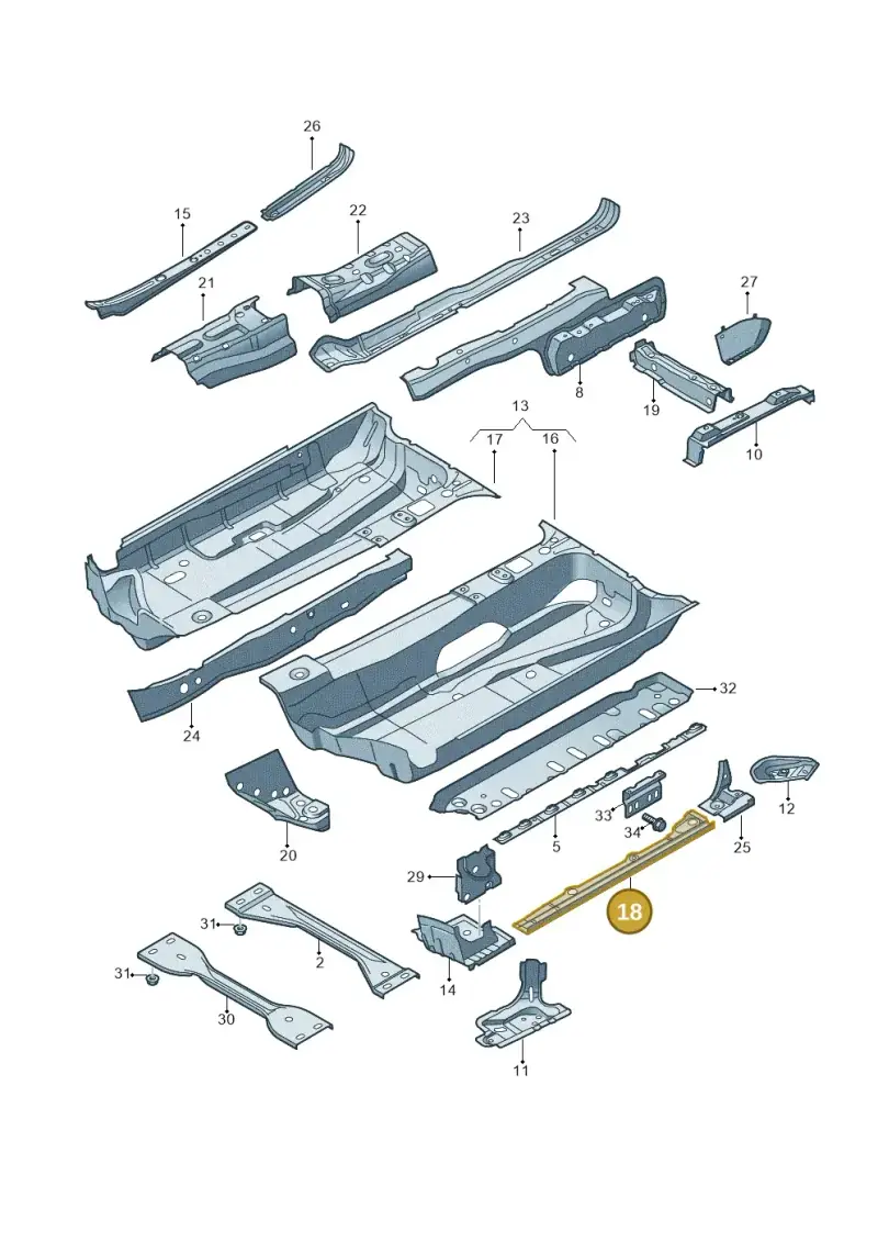 1K0803225A — Audi A3 Cab. 2.0 TDI (2007-2013) diagram 642803100, position 18