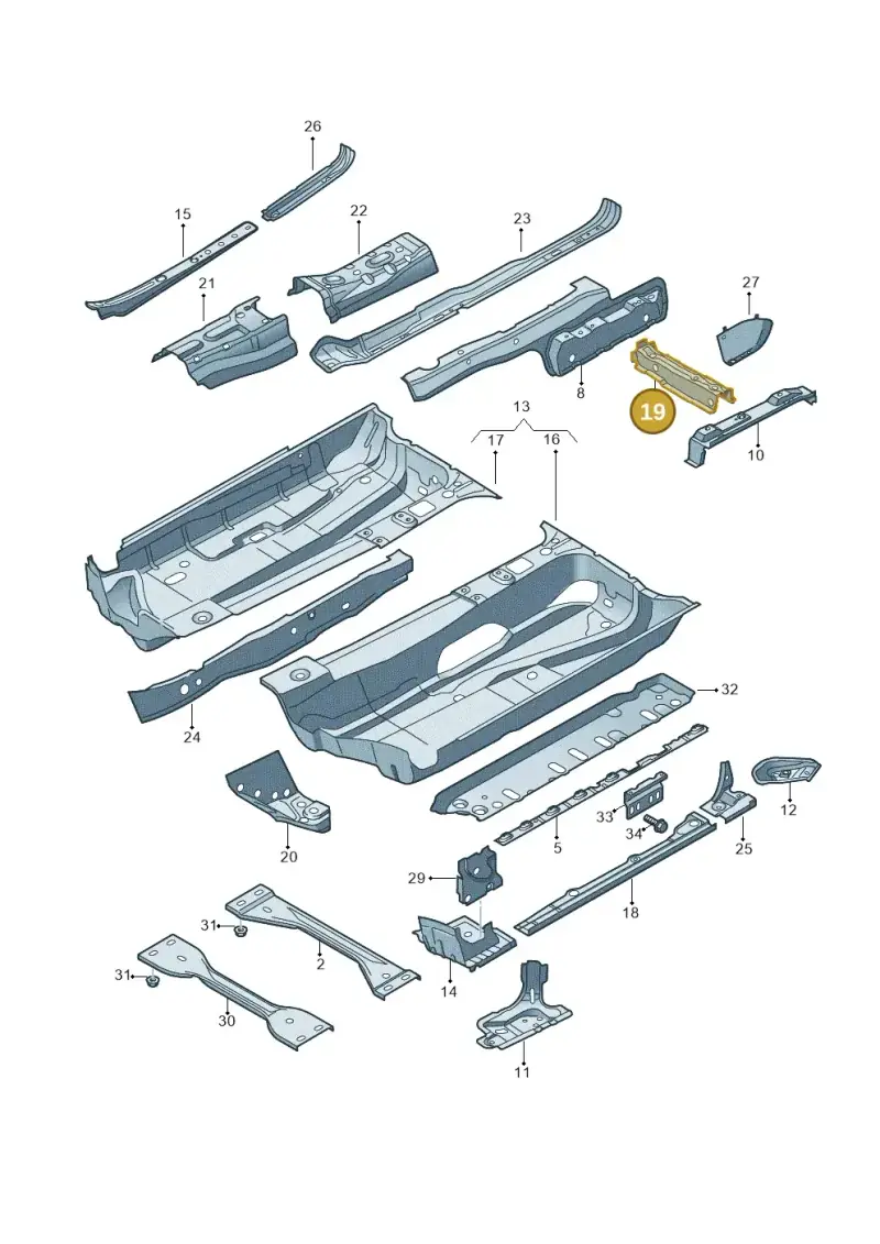 1K0803234B — Audi A3 Cab. 2.0 TDI (2007-2013) diagram 642803100, position 19