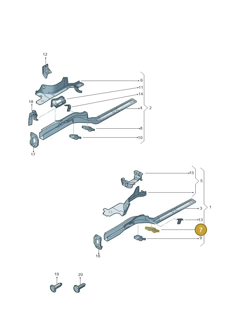 1K0804055A — Audi RS3 Sportback (2011-2012) diagram 412803000, position 7
