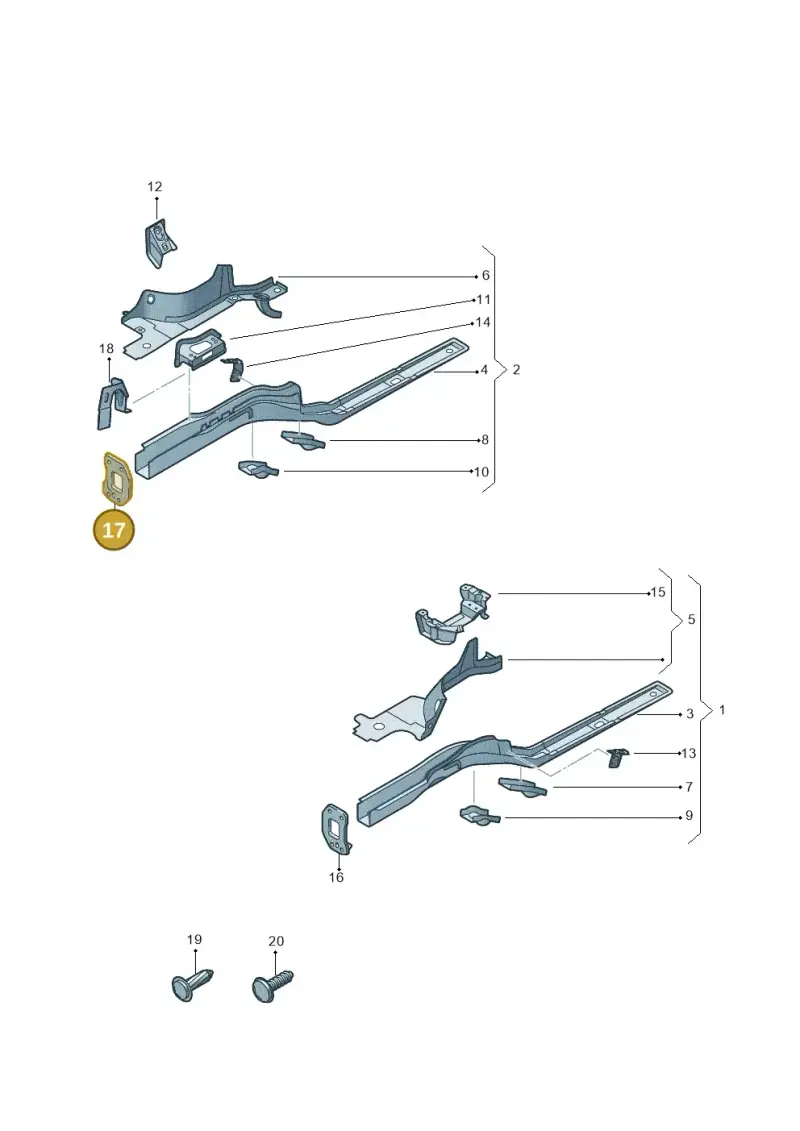 1K0804182B — Audi RS3 Sportback (2011-2012) diagram 412803000, position 17